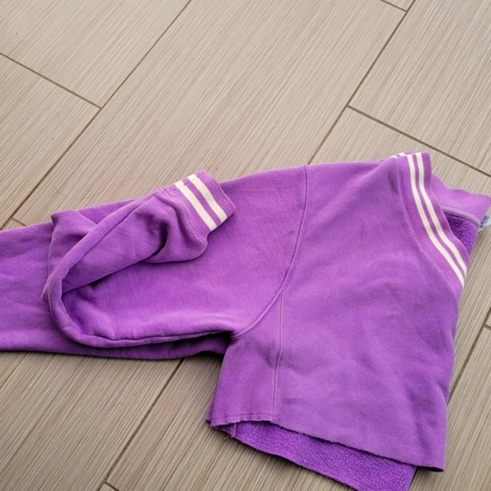Champion Purple 3/4 Sleeve Crop Polo Hoodie - Picture 2 of 10